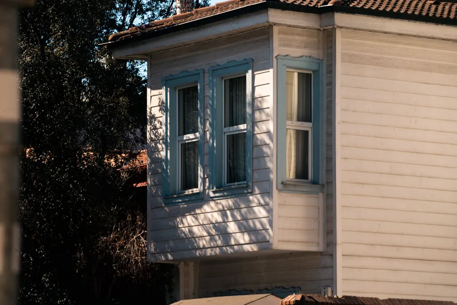 Cinematic exterior view of a modern property